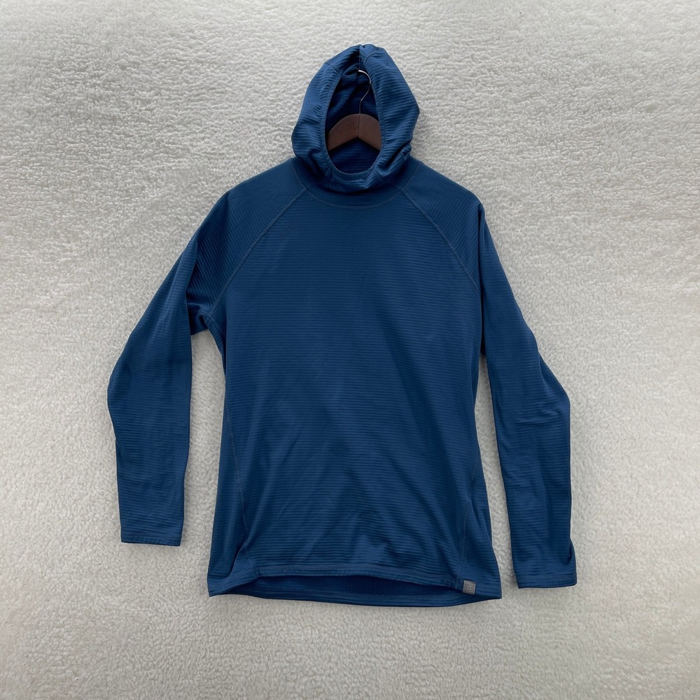 5.11 Tactical Hoodie Mens Medium Blue Stratos Grid Fleece Outdoor Moisture Wick
